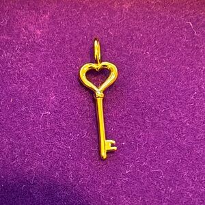 Melanie Auld “Key to My Heart” Charm Pendant - 14k Gold Vermeil - NWOT